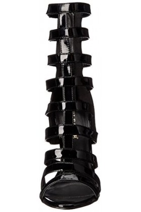 Pleaser SEXY-52, Sandales Bout Ouvert Femme, Noir Blk Pat , 35 EU