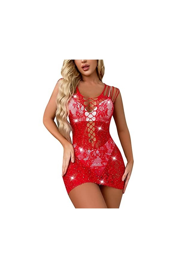 Pdakieyxnd sous Vetements Feminins Sexy Coquine Rouge Lingerie Sexy Érotique Culotte Sensuelle Hot Coquine Dentelle Femme Bod