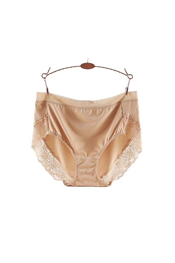 JACTZ Culottes Haute Taille en Dentelle Plus Culotte De Taille Femmes Milk Silk À Grande Taille Briefs Intime Les sous-Vêteme