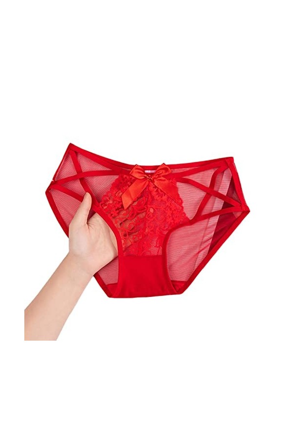 EMIWAY Culottes Femmes Red Panty Lace Panty Comfort Panty Femmes sous - Vêtements-E,XL