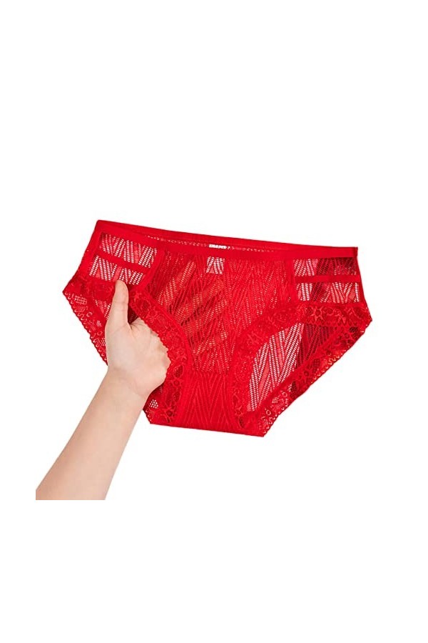 EMIWAY Culottes Femmes Red Panty Lace Panty Comfort Panty Femmes sous - Vêtements-E,XL