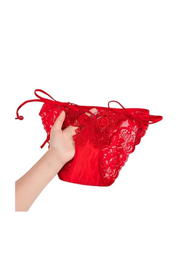 EMIWAY Culottes Femmes Red Panty Lace Panty Comfort Panty Femmes sous - Vêtements-E,XL