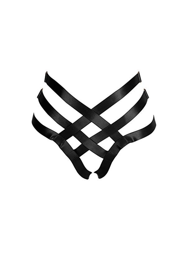 BBOHSS Harnais de corps pour femme - Porte-jarretelles - Ceinture punk gothique - Accessoire de danse, Noir , taille unique