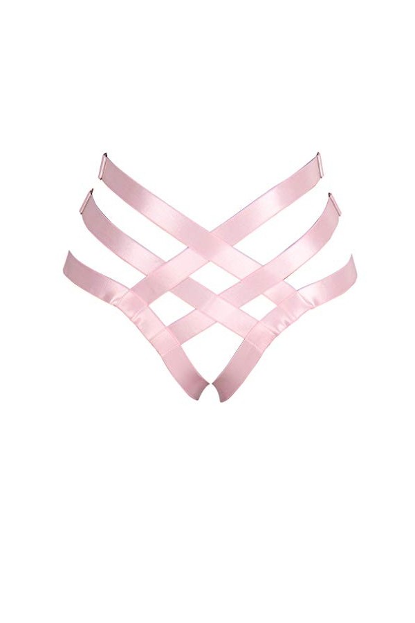 BBOHSS Harnais de corps pour femme - Porte-jarretelles - Ceinture punk gothique - Accessoire de danse, Noir , taille unique