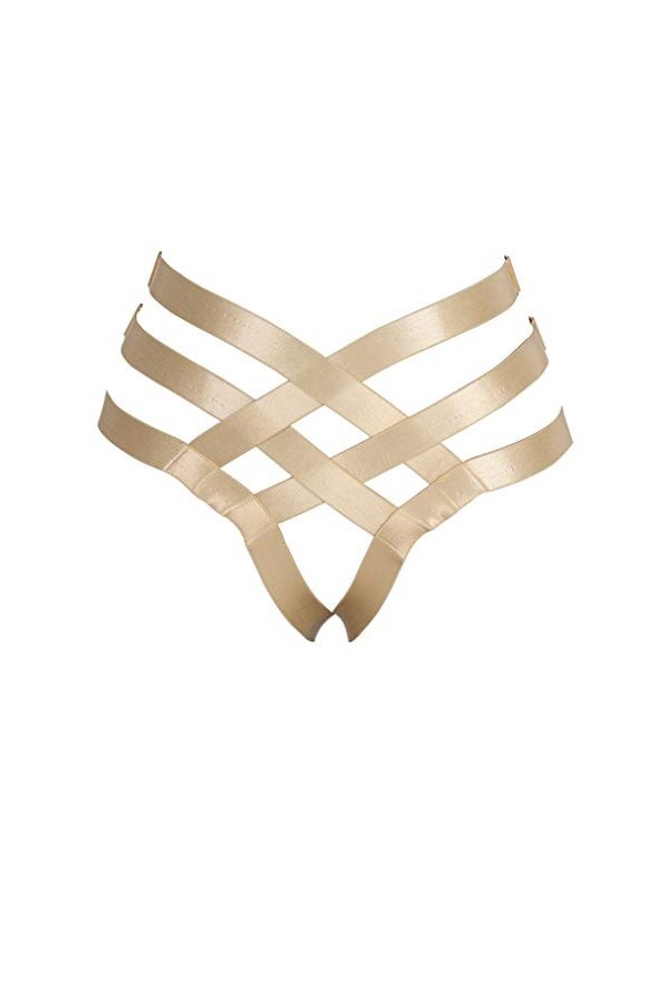 BBOHSS Harnais de corps pour femme - Porte-jarretelles - Ceinture punk gothique - Accessoire de danse, Noir , taille unique