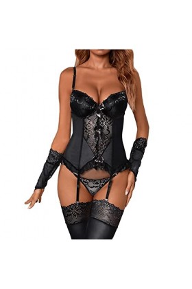 Fulidngzg Body sexy pour femme - Lingerie érotique - Lingerie sexy - Body élégant pour le sexe - Lingerie sexy - Nuisette en 