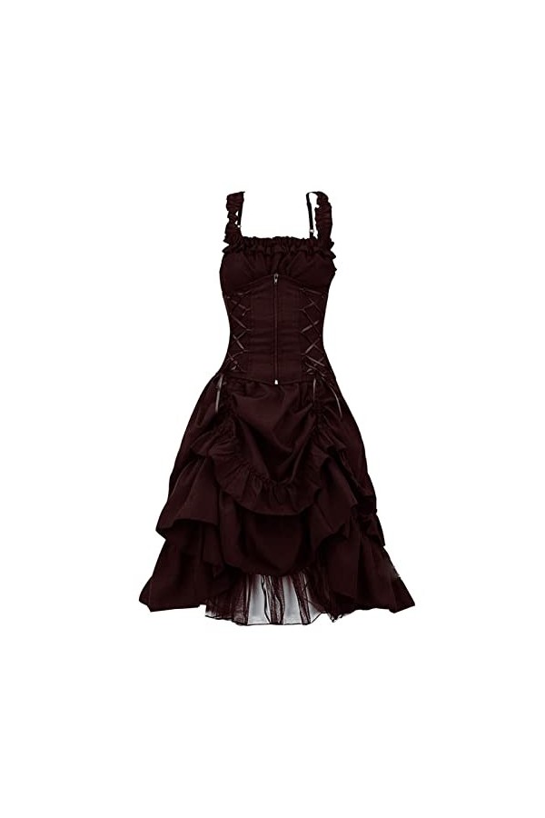 Robe rockabilly médiévale pour femme - Robe de soirée gothique - Robe de bal rétro - Robe de soirée Renaissance - Costume dH