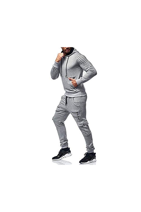 Vexiangni Western Helden Sweat-shirt à capuche avec fermeture éclair pour homme - Survêtement de sport Heeren, gris, XXL