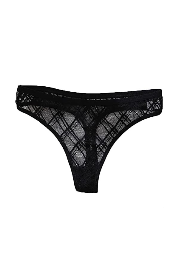 MULANY Femme Slips Sexy g-String String en Dentelle Femme Culotte Basse samis féminine en Maille Perspective Briefs Lingerie 