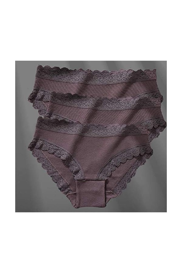 Culotte De Hipster Confortable 3pcs/ Set Coton Coton Pour Femme Sexy Dentelle Lingerie Femelle Sous- vêtements Doux Pour Fill