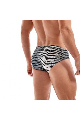 Faringoto Sous-vêtements sexy taille basse pour homme Imprimé léopard, R+g+p, Small