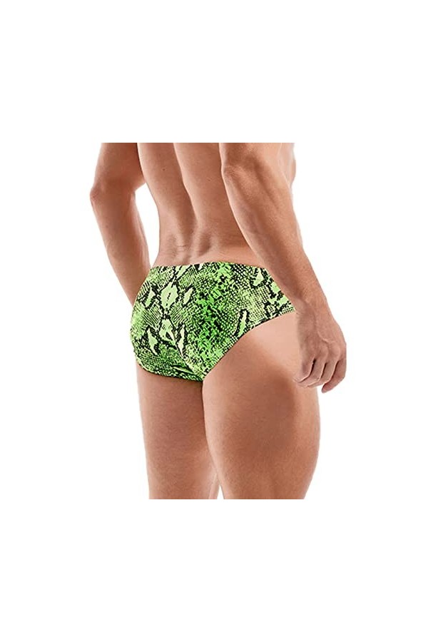 Faringoto Sous-vêtements sexy taille basse pour homme Imprimé léopard, R+g+p, Small