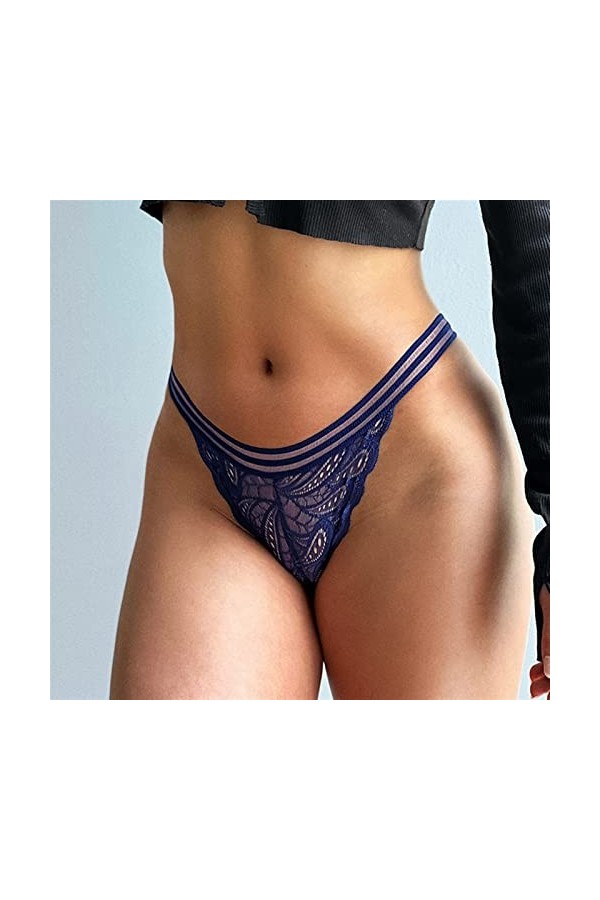 MULANY Femme Slips Rencontrez Les Femmes Sexy Dentelle Lingerie Tentation Taille Basse Culotte Transparente évider String sou