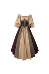 KBOPLEMQ Vêtements médiévaux pour femme - Robe gothique rétro - Robe de fête dHalloween - Costume de carnaval - Robe de prin