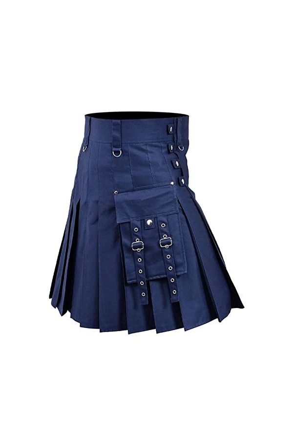 Jupe écossaise plissée pour homme - Style punk - Style vintage - Style écossais - Style rétro, Marron-A., M