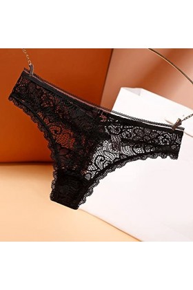 MULANY Femme Slips 3 pièces Dentelle Culottes Femmes lumière Luxe Sexy Dentelle Culotte Transparent Creux Tentation Taille Ba