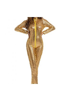 Lingerie Ouverte Sexy Vêtements de Jeu de boîte de Nuit en Cuir laqué Sexy pour Femmes Vêtements érotiques Lingerie Sexy Robe