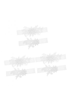 ifundom 3 Ensembles Anneau De Jambe Bague pour Femme Porte-Jarretelles De Mariage Jarretière De Mariée Extensible Anneau De J