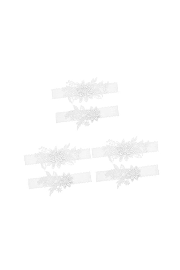 ifundom 3 Ensembles Anneau De Jambe Bague pour Femme Porte-Jarretelles De Mariage Jarretière De Mariée Extensible Anneau De J