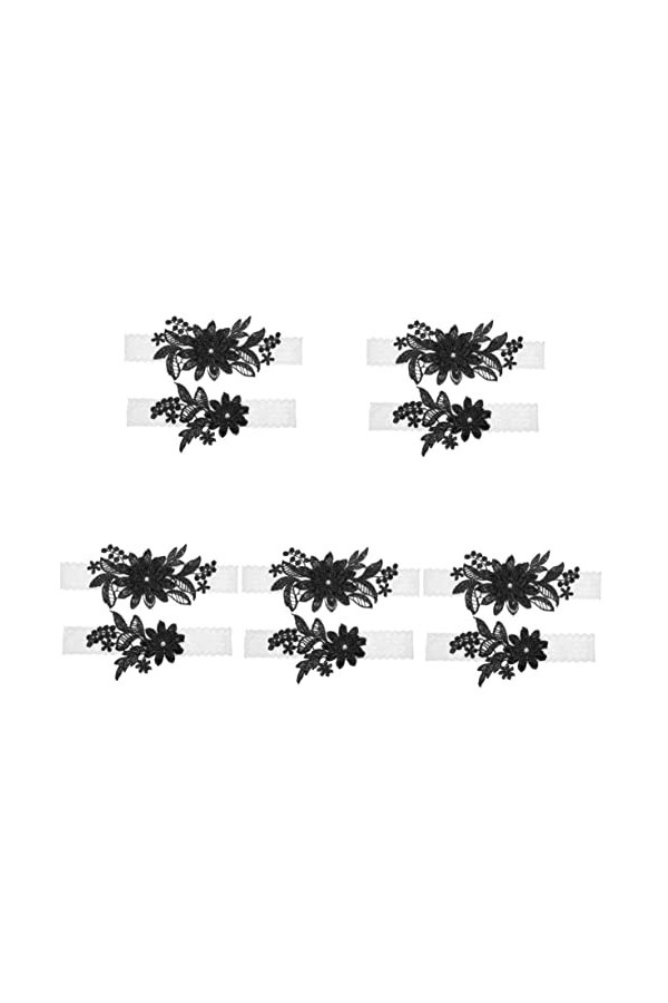 ifundom 3 Ensembles Anneau De Jambe Bague pour Femme Porte-Jarretelles De Mariage Jarretière De Mariée Extensible Anneau De J