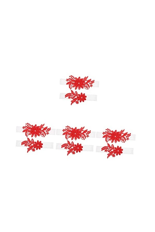 ifundom 3 Ensembles Anneau De Jambe Bague pour Femme Porte-Jarretelles De Mariage Jarretière De Mariée Extensible Anneau De J