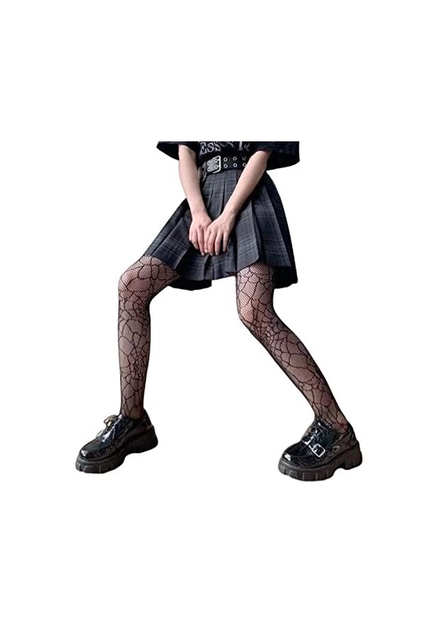 YJLX Bas Autofixant Femme Sexy Femmes Sexy Hautes Tâches De Poisson De Taille-Star Print Black,Fit for 40Kg-70Kg