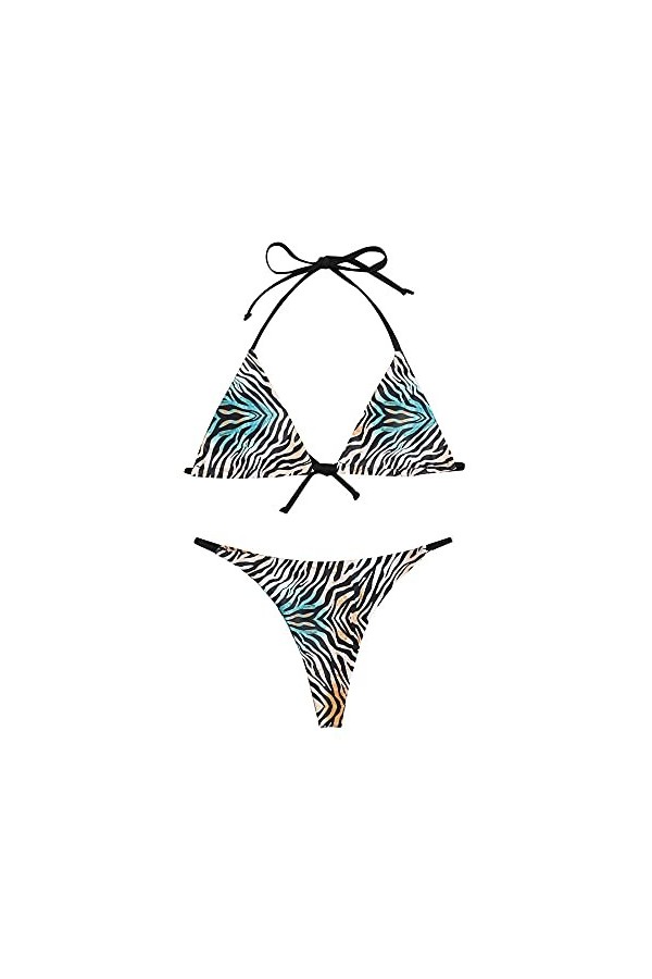 KSDFIUHAG Lingerie Sexy Homme Ensemble De Soutien-Gorge À Rayures Sexy Maillot De Bain Licou Maillot De Bain Soutien-Gorge À 