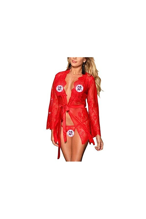 mdtep Sangle de Cardigan de Dentelle Sexy de sous-vêtements Confortable de Grande Taille Jupon des Dames Color : Black, Size