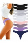 FINETOO String Coton Femme Tanga Sexy Chic Culotte Confortable Tanga Menstruelle Lingerie Erothique Lot de 10 S-XL