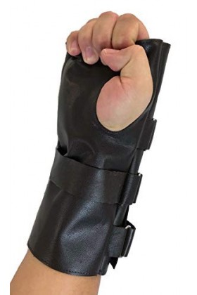 thecostumebase Bane Glove Tdkr Costume Protecteur De Poignet Peau De Mouton Marron