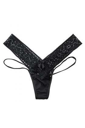 MULANY Femme Slips Rencontrer Les Femmes Sexy Culotte en Dentelle Taille Basse Tentation Lingerie Dames Sangle croisée G Stri