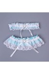 NC Jarretière de Mariage en Dentelle Florale, Accessoires de Robe de mariée, Anneau de Jambe Sexy jarretière-Bleu B, jarretiè