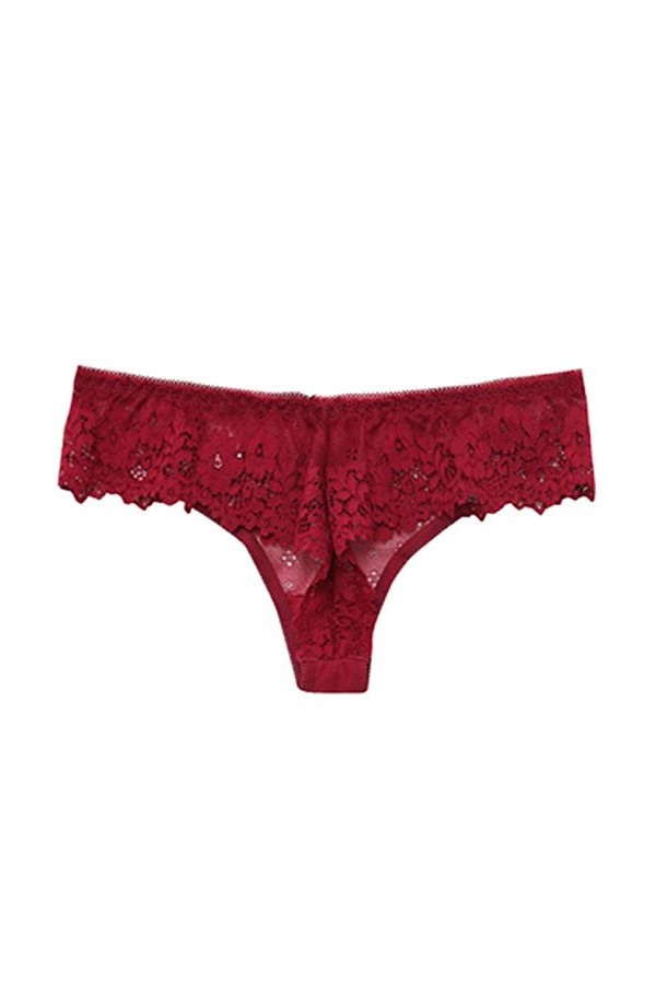 GoodLuck Sexy Dentelle String Culotte Femme sous-vêtements pour Femmes sans Couture Mini G String Creux Respirant Taille Bass