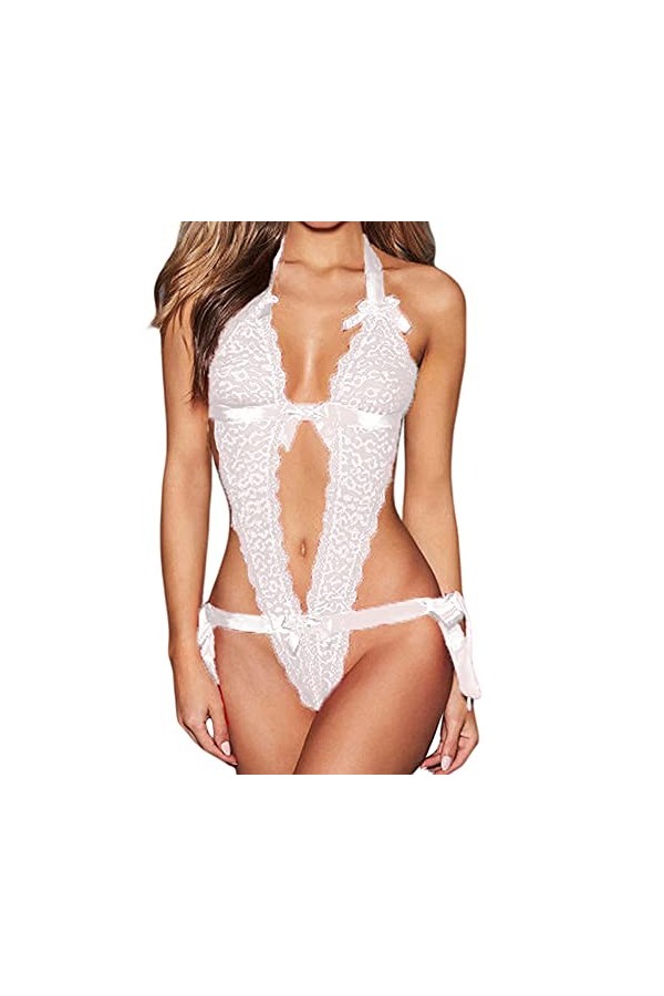 UDRJU Érotisme Sexe Et Sensualité Femmes Lingerie Sexy Soutien-Gorge String Ensemble Lingerie Sexy Body-Black_S