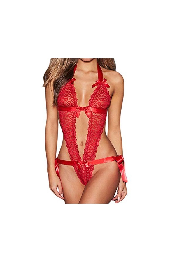 UDRJU Érotisme Sexe Et Sensualité Femmes Lingerie Sexy Soutien-Gorge String Ensemble Lingerie Sexy Body-Black_S