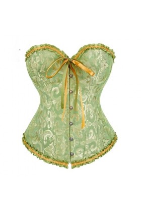 Niiyyjj Body Shapewear Lingerie Sexy Grande Taille Corset Plissé Dentelle Bordée Corsets Et Bustiers, Gn, 3X-Large