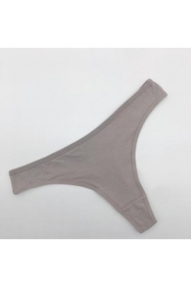 EshAls Lot de 10 sous-vêtements pour femme en coton doux grande taille M-XXL G-string respirant confortable lingerie grise, M