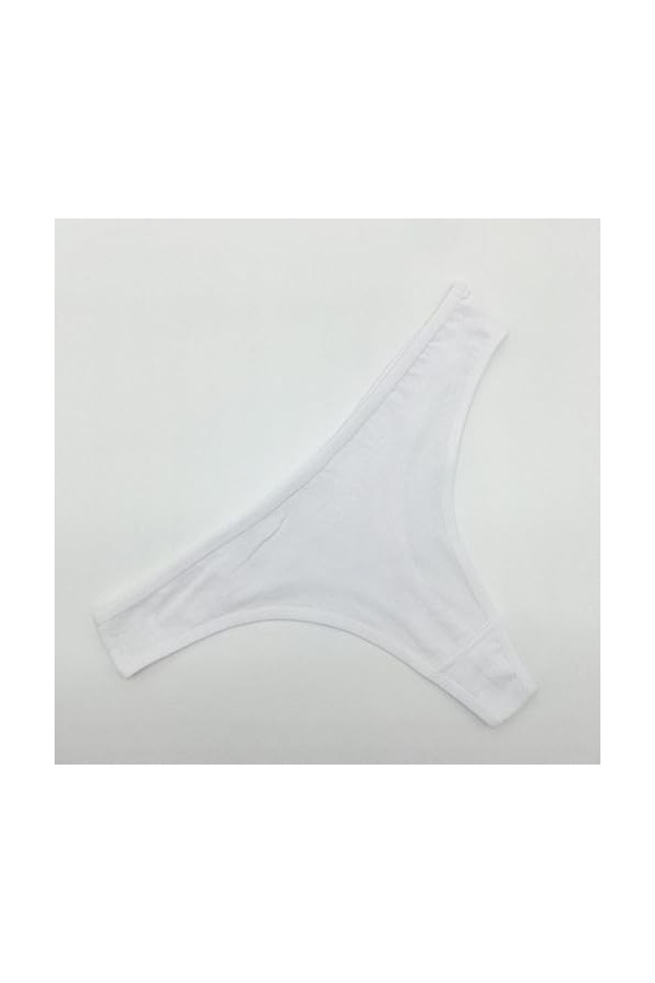 EshAls Lot de 10 sous-vêtements pour femme en coton doux grande taille M-XXL G-string respirant confortable lingerie grise, M