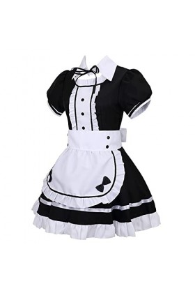 maxToonrain Tenue de soubrette pour femmes – Costume dHalloween grande taille – Costume de soubrette française – Costume Lol