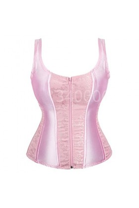 Flower Lace Up Corsets pour Femmes Zipper Bandoulière Bustier Corset Overbust Sexy Lingerie Style Brocart Rouge Violet