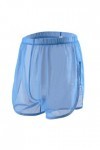 Boxer sexy en maille transparente pour homme - Stretch et respirant - Doux et ample, Lot de 1 - Bleu 8382 , L