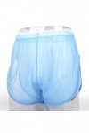 Boxer sexy en maille transparente pour homme - Stretch et respirant - Doux et ample, Lot de 1 - Bleu 8382 , L