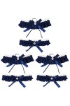 GALPADA 3 Paires Strass Boucle Taille Bleu Décor Créatif Bal Et Cuisse Garniture Ceinture Cadeau Une Fleur Extensible pour Cr