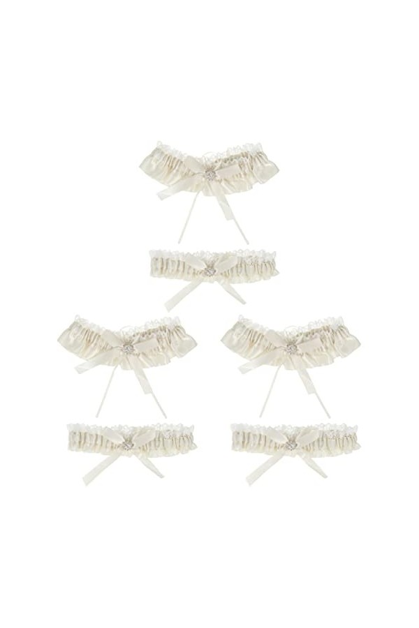 GALPADA 3 Paires Strass Boucle Taille Bleu Décor Créatif Bal Et Cuisse Garniture Ceinture Cadeau Une Fleur Extensible pour Cr