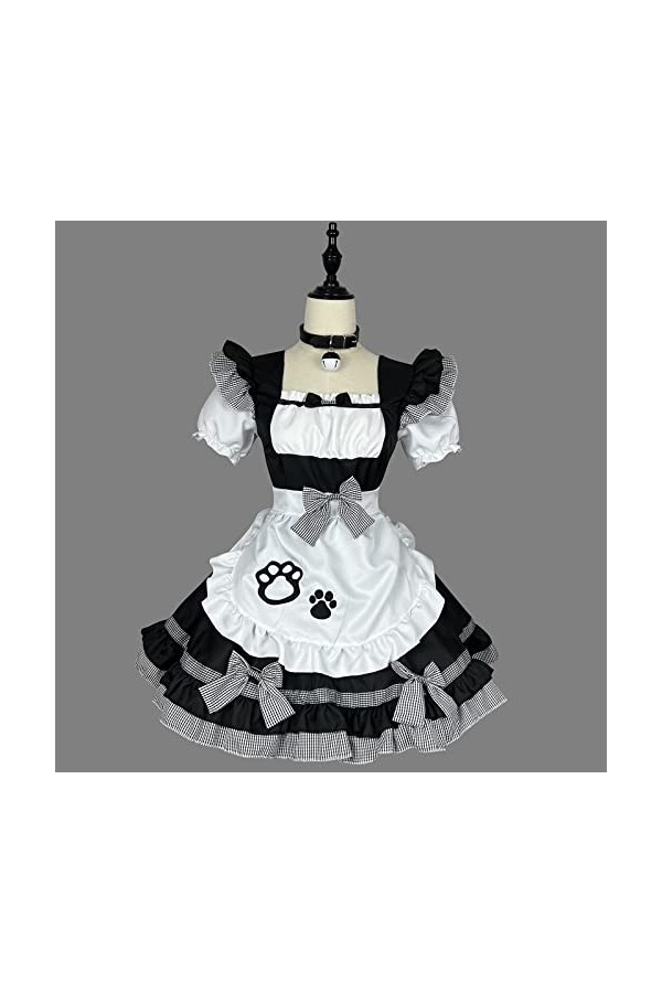 maxToonrain Costume de soubrette pour femme, costume danime de Pâques, cosplay, chat français, costume de soubrette pour fem