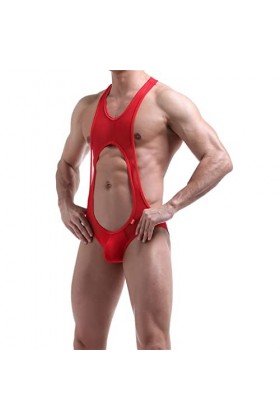GSFLYSH Hommes Wrestling Singulet, sous-chemises Jock Strap Scole Sexy Mesh Transparente Sous-vêtements Seaux Singulet BodySu