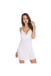 KSDFIUHAG Sexy Porte Jarretelle Babydoll Femmes Costumes Porno Lingerie-White_L