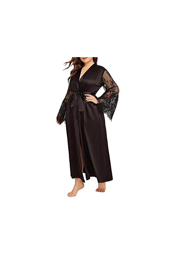 Lingerie Érotique Très Sexy Robe De Grande Taille 5Xl Erotic Sexi Dispose Porno Avec Décolleté Profond En V Robes À Manches L