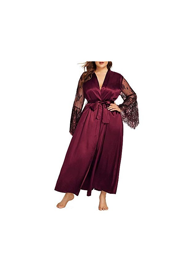 Lingerie Érotique Très Sexy Robe De Grande Taille 5Xl Erotic Sexi Dispose Porno Avec Décolleté Profond En V Robes À Manches L