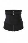 Cour Belly Belt Body Sculpting Ceinture Néoprène Corset Fermeture Éclair Double Sangle Renforcement Sport Color : Black, Siz